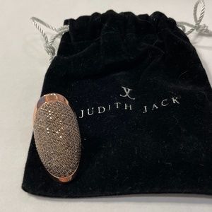 Judith Jack - Rose Gold Plated /Sterling w/marcasite stone Ring